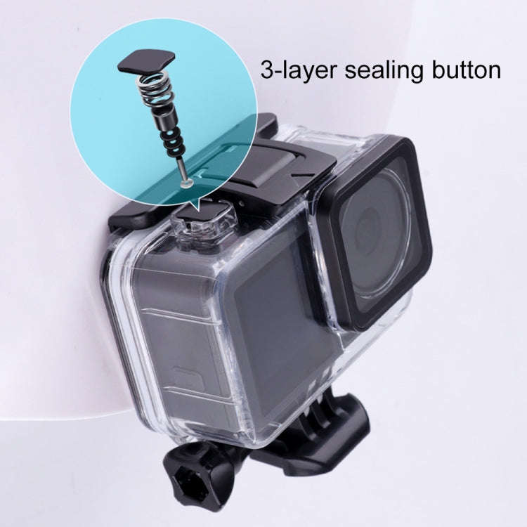 For DJI Osmo Action 3 / 4 Touch Screen 5m Underwater Waterproof Housing Diving Case (Transparent)
