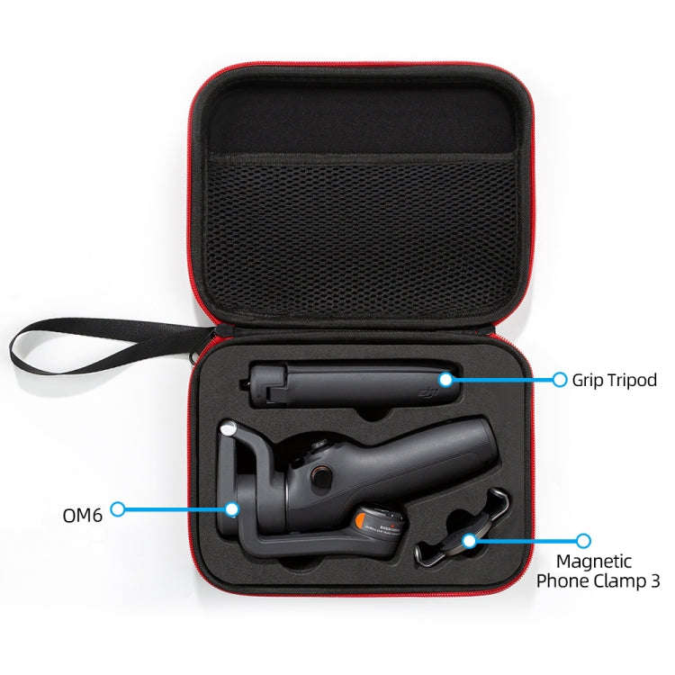 For DJI Osmo Mobile 6 Carrying Travel Case Bag, Size: 21x  16 x 6cm (Black)