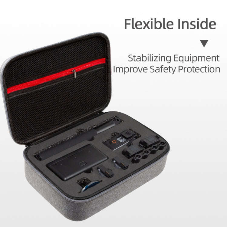 For DJI Osmo Action 3 Carrying Storage Case Bag,Size: 21.5 x 29.5 x 10cm (Grey)