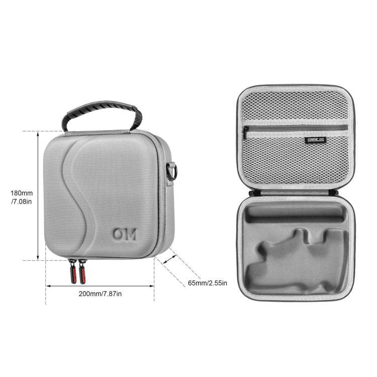For DJI Osmo Mobile 4 / OM4 / OM4 SE STARTRC Portable Shockproof Waterproof PU Case Bag(Grey)