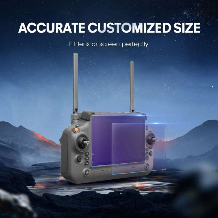 For DJI RC Plus with Screen STARTRC 2pcs Frosted Purple Eye Protection Tempered Glass Film
