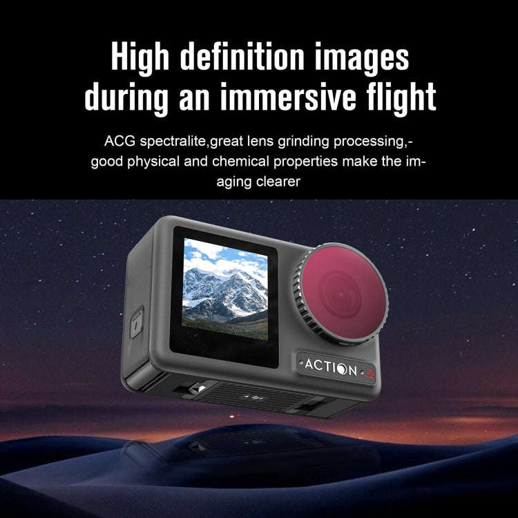 For DJI Action 5 Pro / 4 STARTRC 4 in 1 ND8 + ND16 + ND32 + CPL Lens Filter