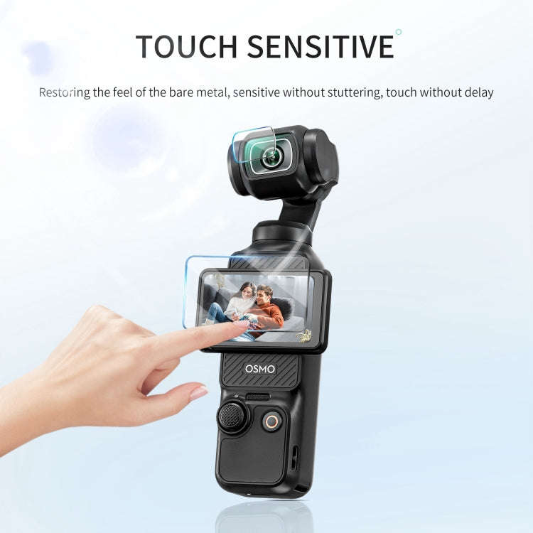 For DJI OSMO Pocket 3 STARTRC 2pcs 2 in 1 Tempered Glass Lens Protector + Screen Film (Transparent)