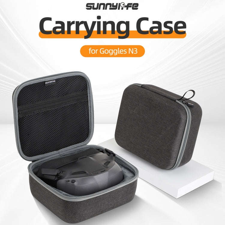For DJI N3 Flying Glasses Sunnylife Handheld Storage Bag (Black)