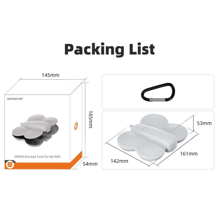 For DJI Neo Sunnylife Butterfly Storage Box Anti-collision Anti-scratch Protection Case (Black)