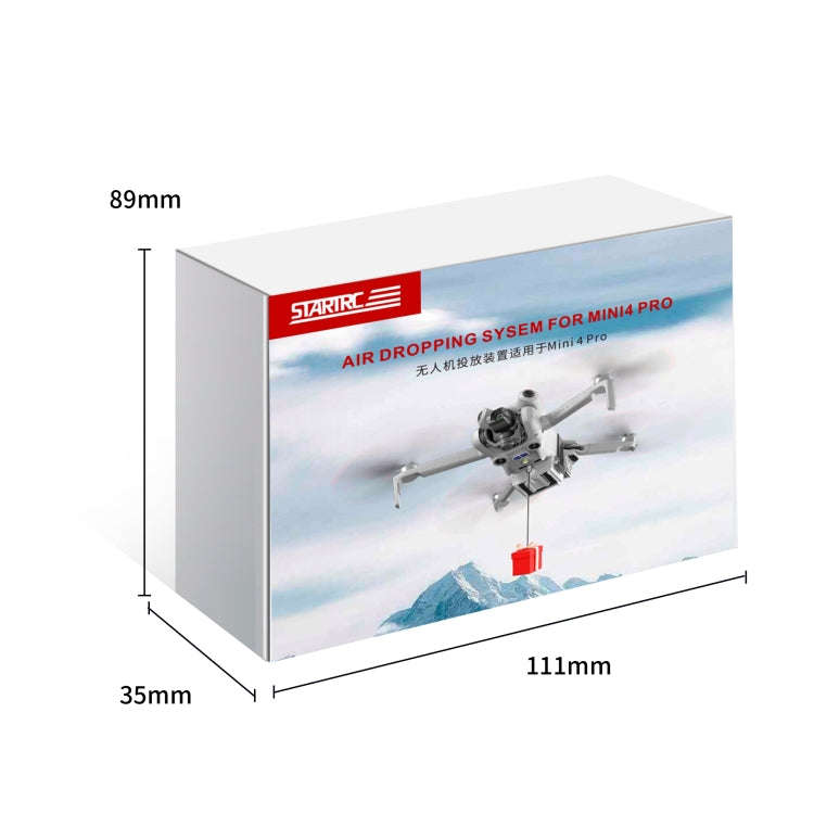 For DJI Mini 4 Pro STARTRC Magnetic Air-Dropping System Thrower Parabolic Bracket (Grey)