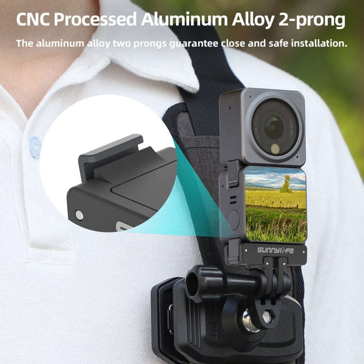 Sunnylife AD691 Magnetic Adapter Mount for DJI Action 2 / Osmo Action 3 / 4 (Black)
