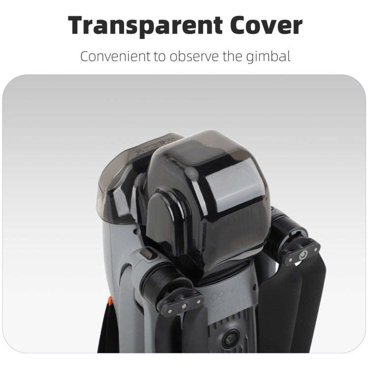 For DJI Air 3S Sunnylife Integrated Gimbal Cover Transparent Lens Cap Vision System Protector (Grey)