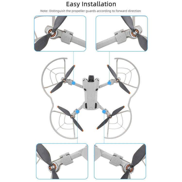For DJI Mini 4 Pro Sunnylife N4P-KC712 Drone Propeller Protective Guard Anti-collision Ring (Grey)