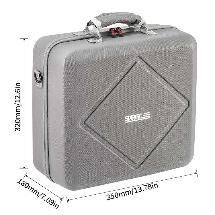 For DJI Air 3 / Air 3S / Mini 4 Pro STARTRC Dual-Drone Shoulder Storage Bag PU Handbag (Grey)