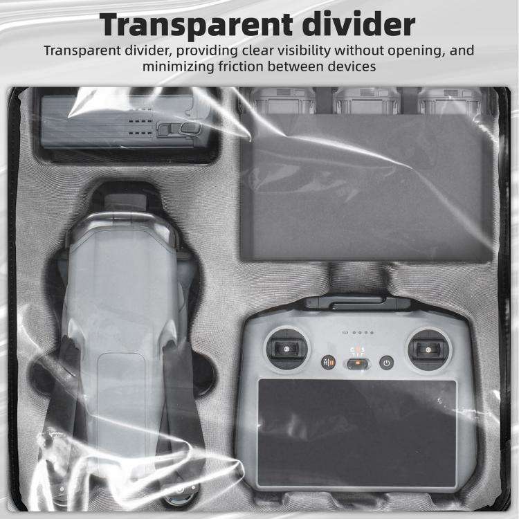 For DJI Air 3 / Air 3S / Mini 4 Pro STARTRC Dual-Drone Shoulder Storage Bag PU Handbag (Grey)