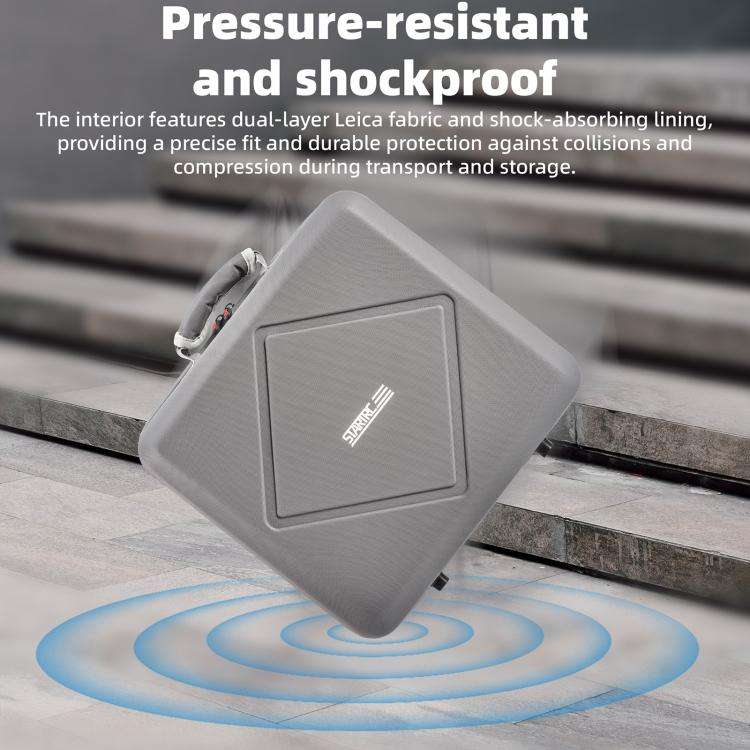 For DJI Air 3 / Air 3S / Mini 4 Pro STARTRC Dual-Drone Shoulder Storage Bag PU Handbag (Grey)