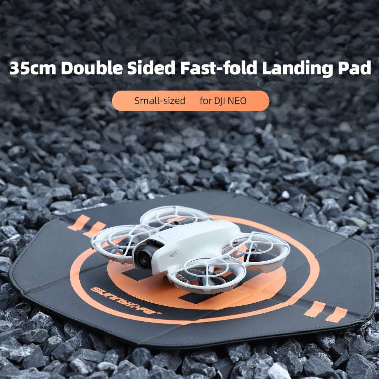 Sunnylife Drone Landing Pad 35cm Fast-Fold Double-Sided Leather Waterproof Helipad for DJI Neo / ...