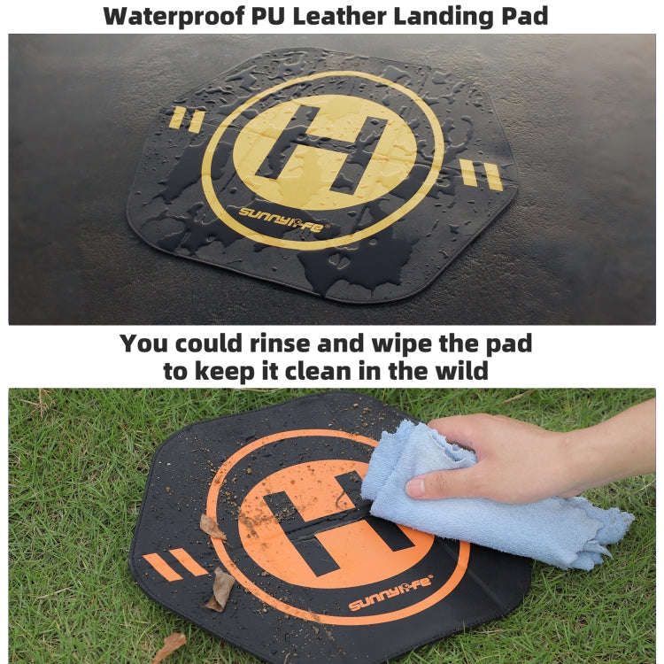 Sunnylife Drone Landing Pad 35cm Fast-Fold Double-Sided Leather Waterproof Helipad for DJI Neo / ...