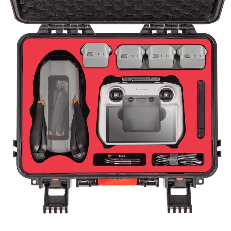 For DJI Air 3S STARTRC Waterproof ABS Suitcase Storage Box (Black)