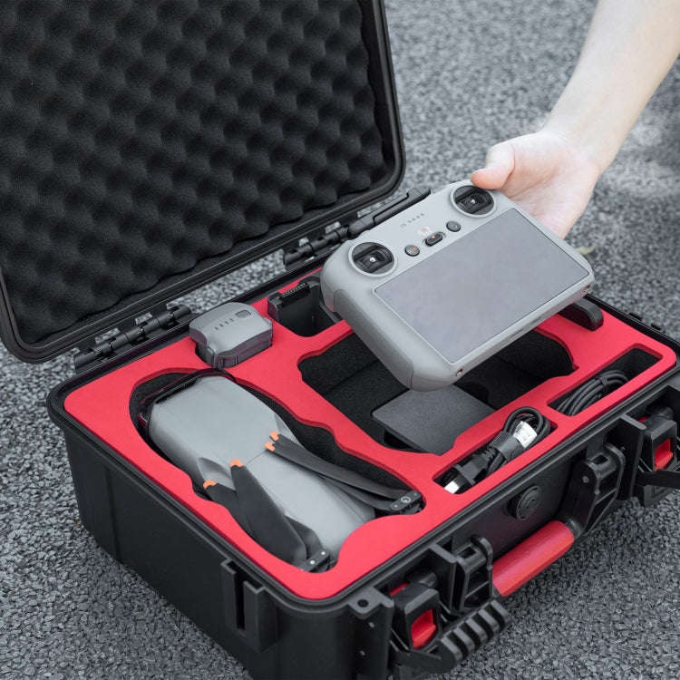 For DJI Air 3S STARTRC Waterproof ABS Suitcase Storage Box (Black)