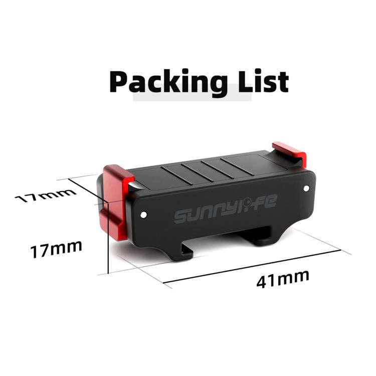 For DJI Osmo Action 5 Pro / 4 / 3 Sunnylife Magnetic Quick-Release Cold Shoe Adapter Action Camer...