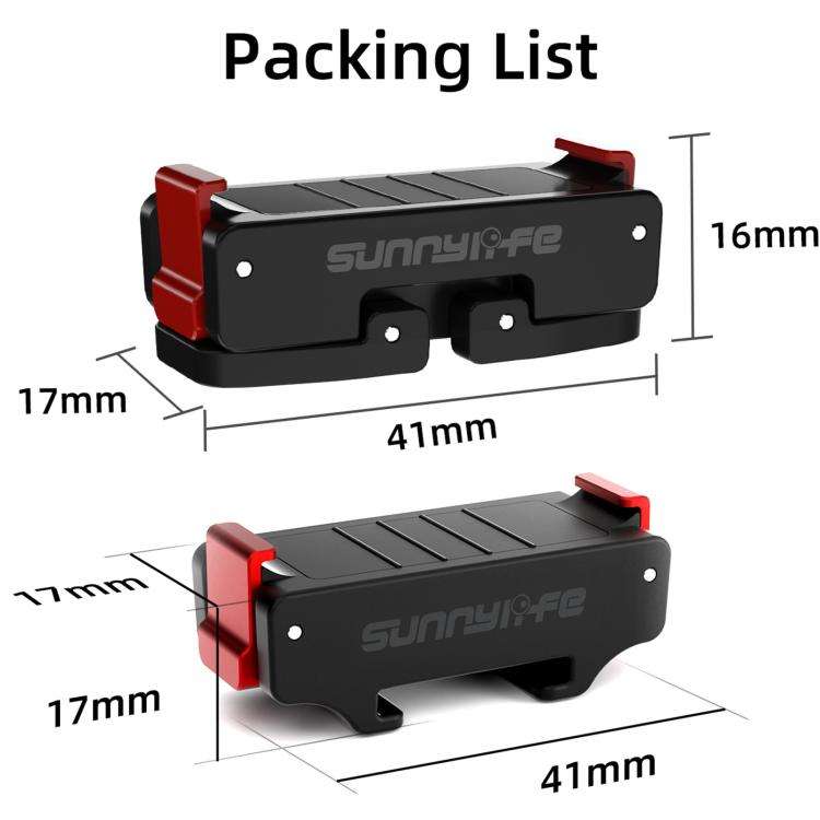 For DJI Osmo Action 5 Pro / 4 / 3 Sunnylife Foldable Magnetic Quick Release Mount + Magnetic Cold...