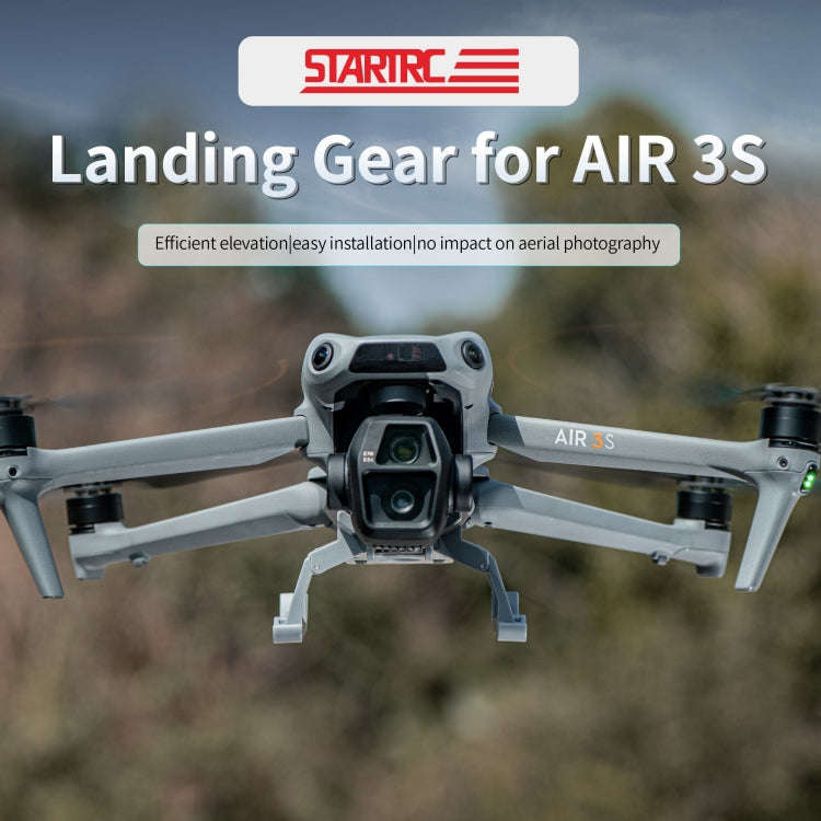 For DJI Air 3S / 3 STARTRC Folding Anti-fall Anti-dirt Heightened Landing Gear Training Rack (Grey)