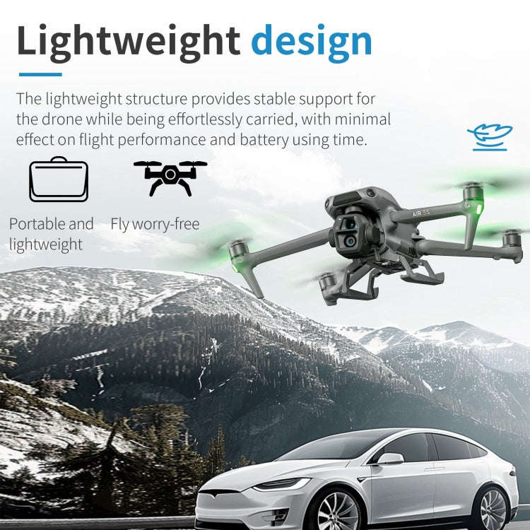 For DJI Air 3S / 3 STARTRC Folding Anti-fall Anti-dirt Heightened Landing Gear Training Rack (Grey)