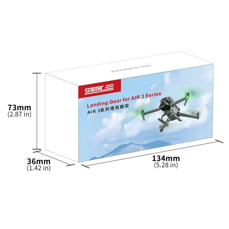 For DJI Air 3S / 3 STARTRC Folding Anti-fall Anti-dirt Heightened Landing Gear Training Rack (Grey)