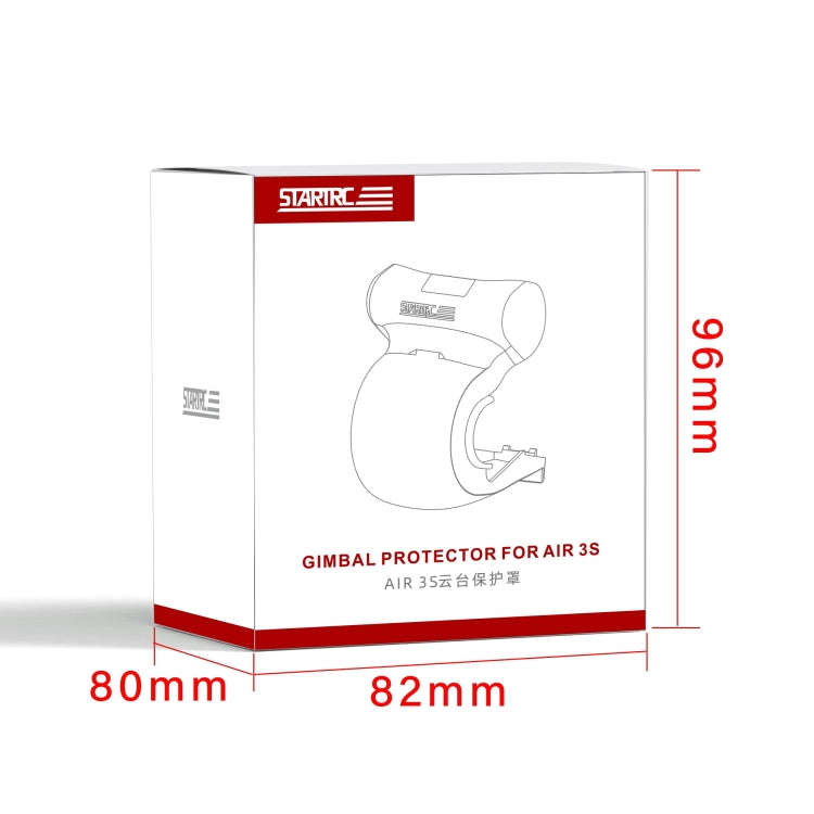 For DJI Air 3S STARTRC Lens Protective Cover Gimbal Cover (Transparent Black)
