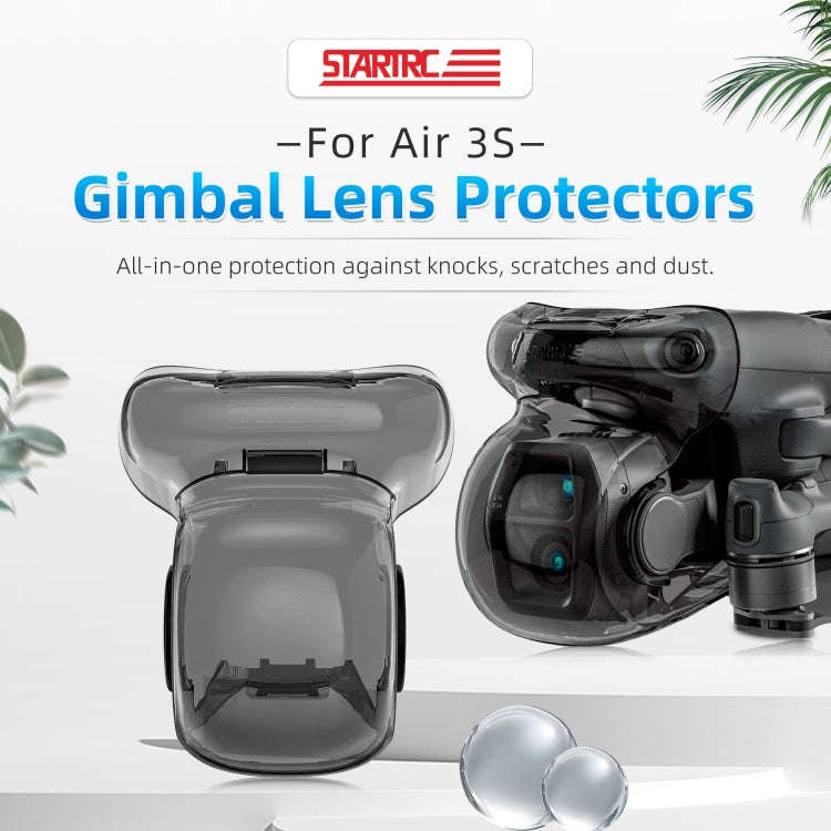 For DJI Air 3S STARTRC Lens Protective Cover Gimbal Cover (Transparent Black)