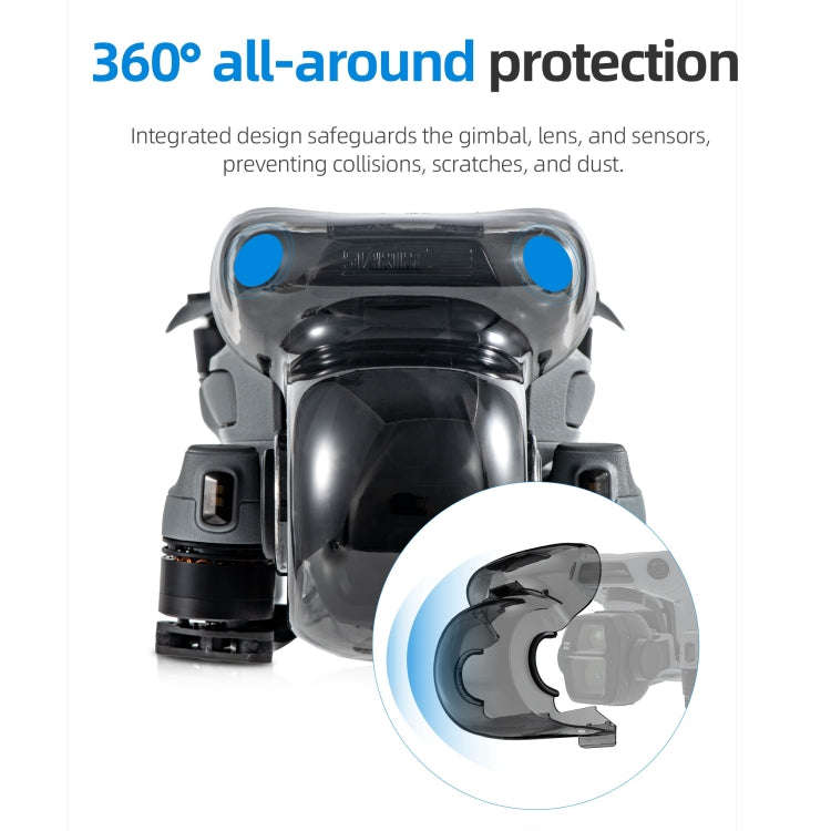 For DJI Air 3S STARTRC Lens Protective Cover Gimbal Cover (Transparent Black)