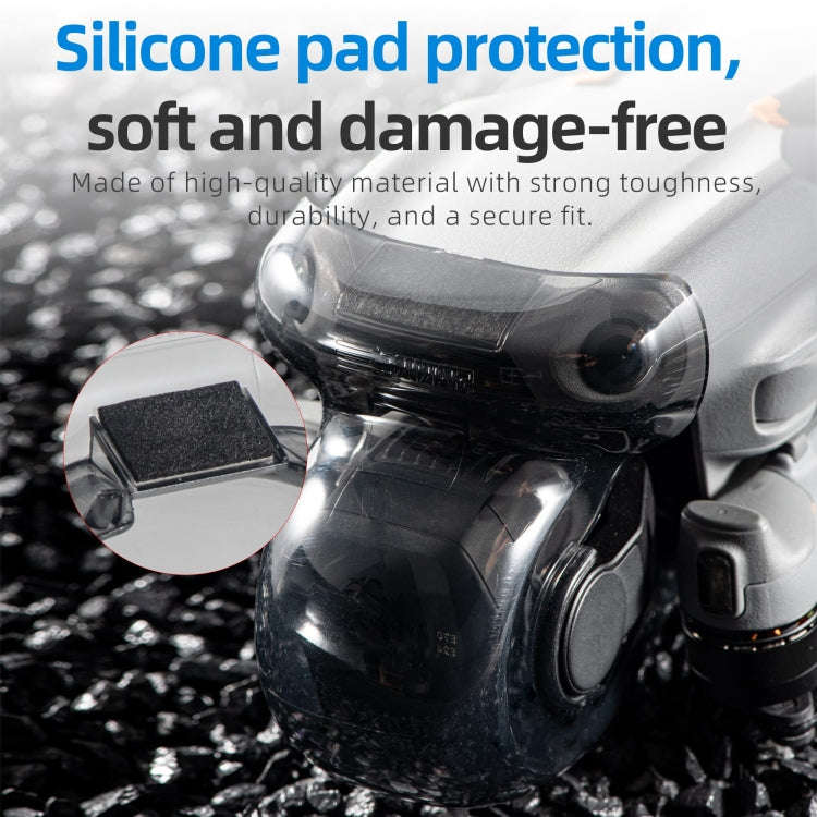 For DJI Air 3S STARTRC Lens Protective Cover Gimbal Cover (Transparent Black)
