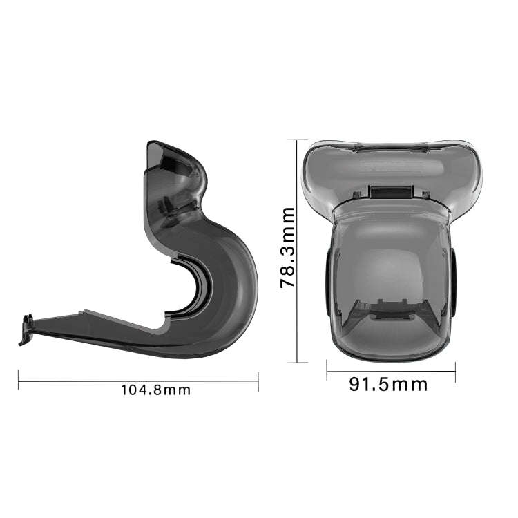 For DJI Air 3S STARTRC Lens Protective Cover Gimbal Cover (Transparent Black)