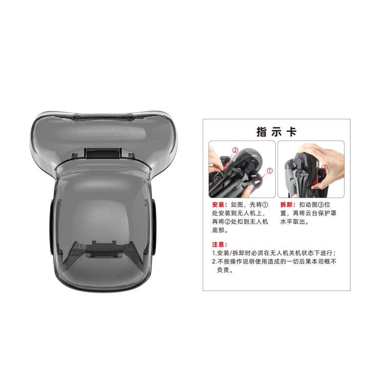 For DJI Air 3S STARTRC Lens Protective Cover Gimbal Cover (Transparent Black)