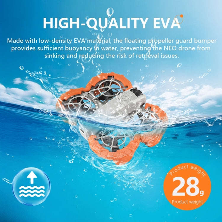 For DJI Neo STARTRC Light Anti-Sink Floating Propeller Guard Bumper (Orange)