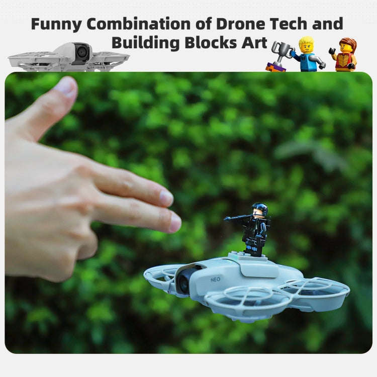For DJI Neo Sunnylife Building Blocks Adapter Funny Building Bricks Toy Expansion Accessories (Grey)