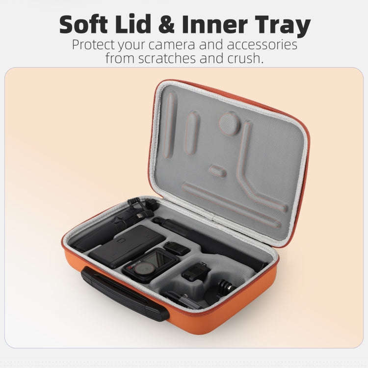 For DJI Osmo Action 5 Pro / 4 / 3 Sunnylife Portable Carrying Case Adventure Combo Bag (Orange)