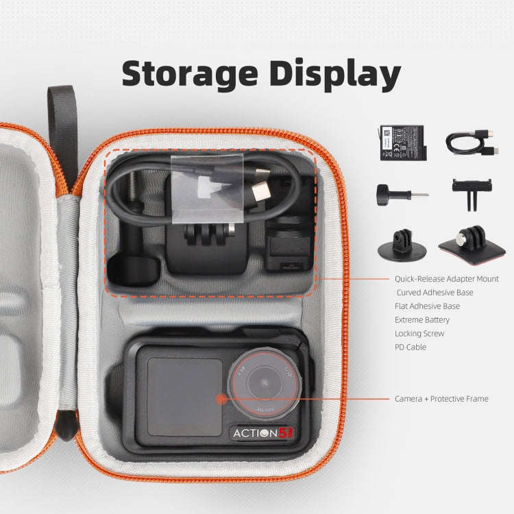 For DJI Osmo Action 5 Pro / 4 / 3 Sunnylife Portable Carrying Case Mini Standard Combo Bag (Black)