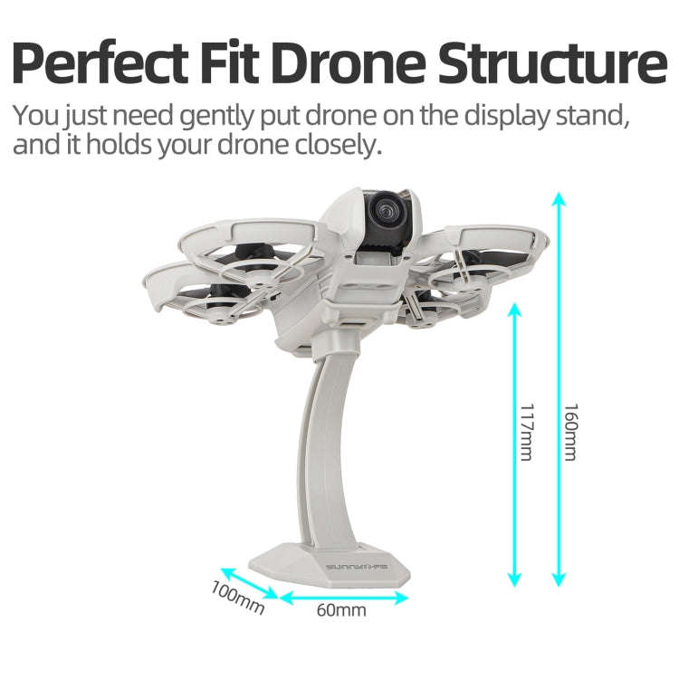 For DJI Neo Sunnylife Desktop Display Stand Drone Mount Exhibition Base Bracket (Grey)