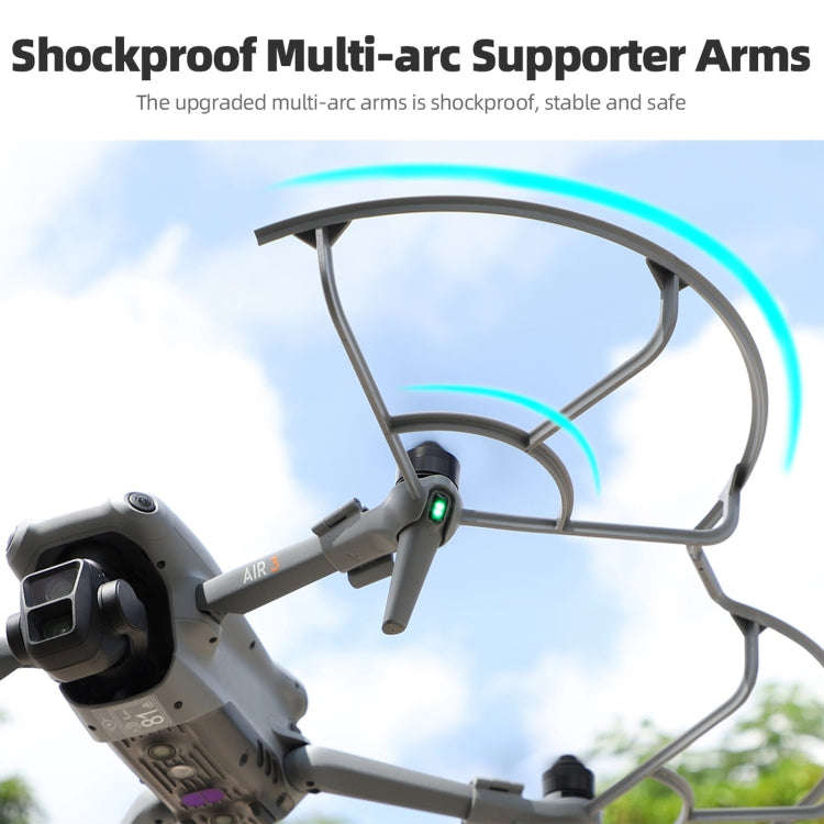 For DJI Air 3S / 3 Sunnylife Propellers Guard Protector Integrated Shielding Rings Quick Release ...