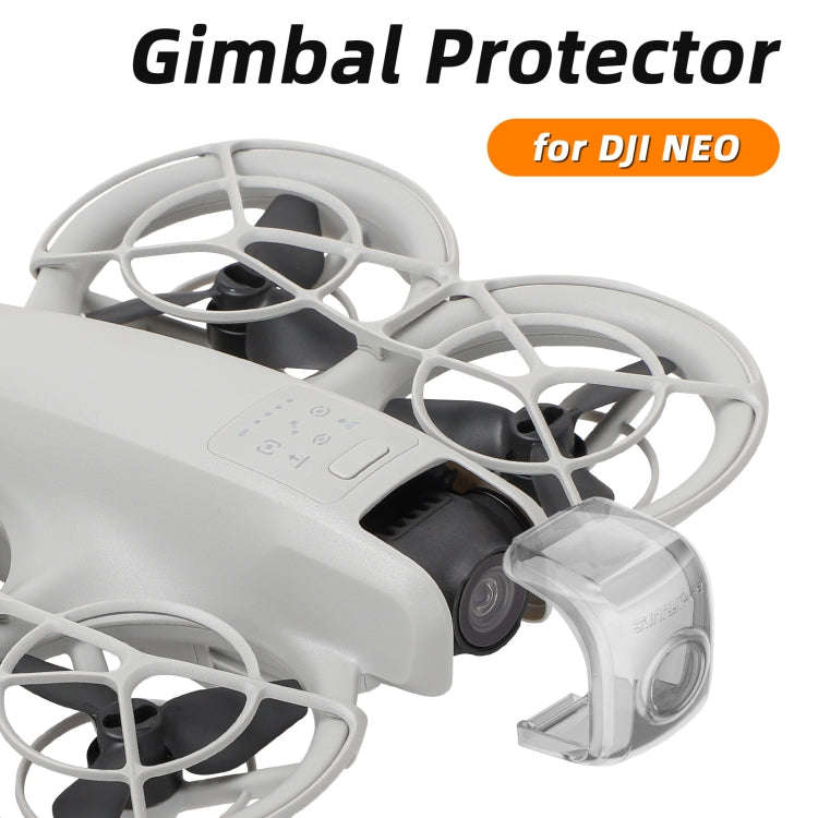 For DJI Neo Sunnylife Integrated Gimbal Protector Camera Lens Cover (Clear Grey)