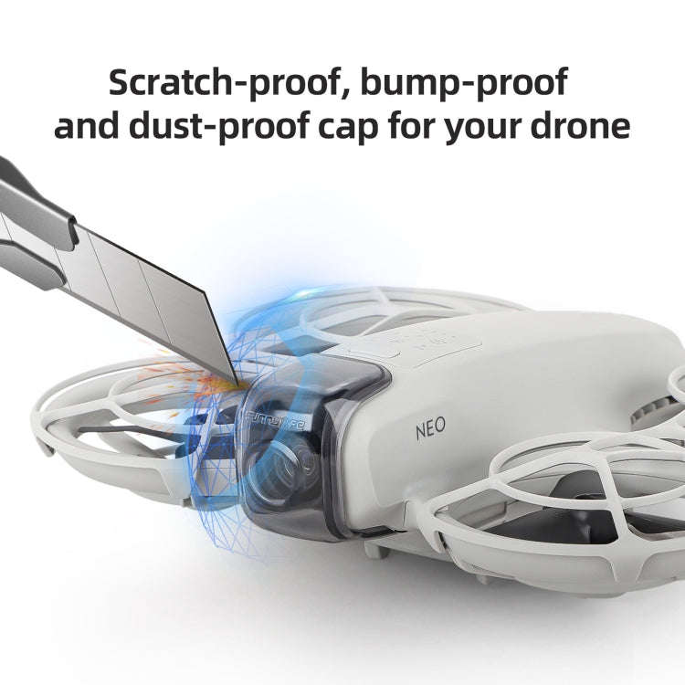For DJI Neo Sunnylife Integrated Gimbal Protector Camera Lens Cover (Clear Grey)
