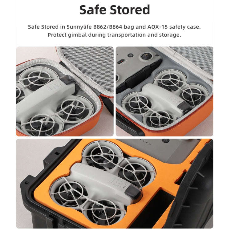 For DJI Neo Sunnylife Integrated Gimbal Protector Camera Lens Cover (Clear Grey)