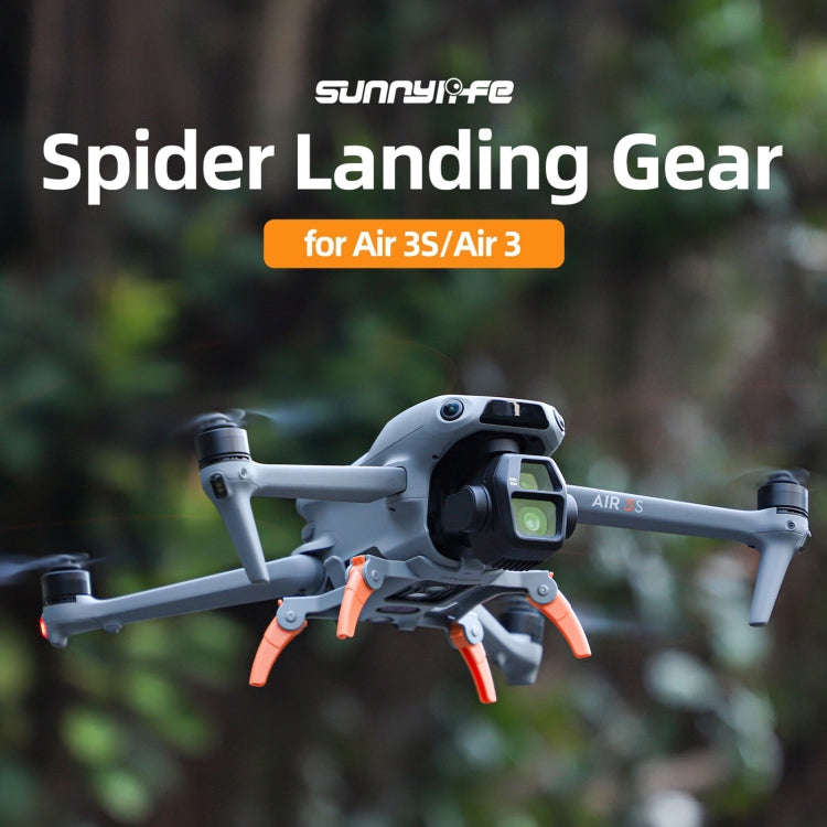 For DJI Air 3S / 3 Sunnylife Landing Gear Extensions Heightened Spider Gears Support Leg (Orange)
