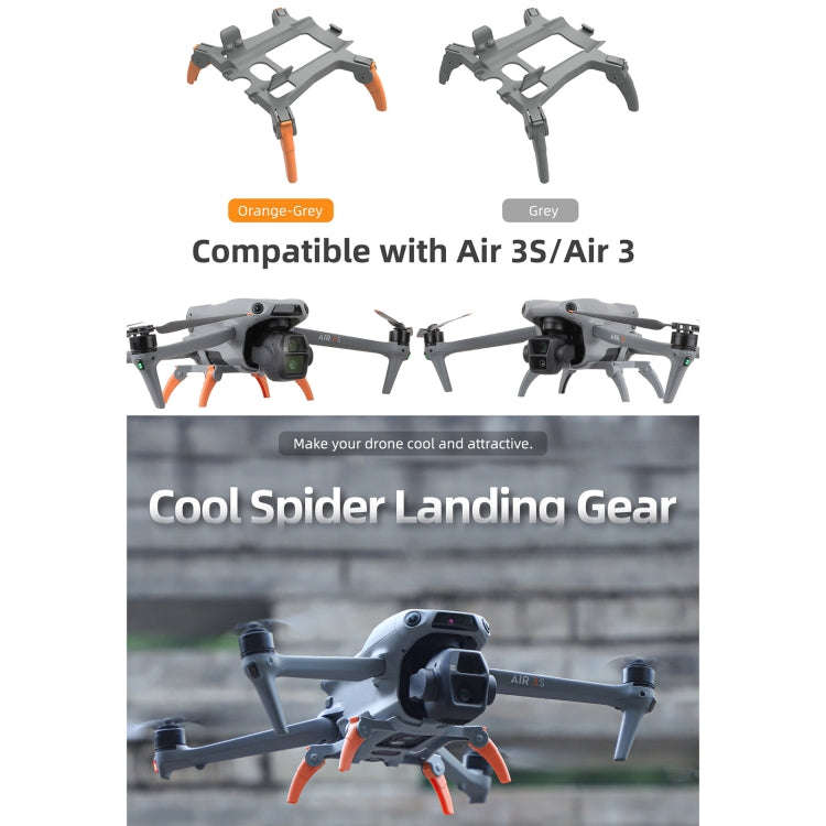 For DJI Air 3S / 3 Sunnylife Landing Gear Extensions Heightened Spider Gears Support Leg (Orange)