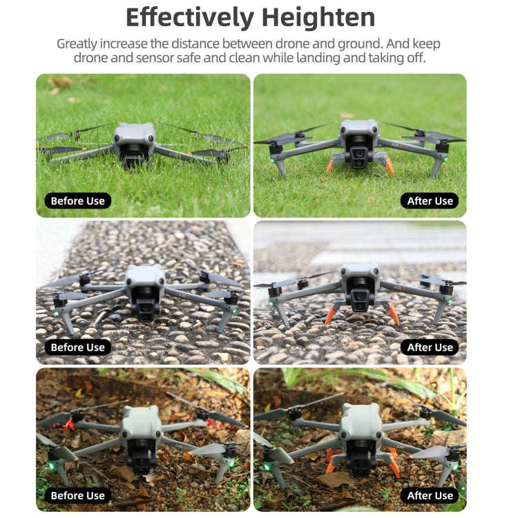For DJI Air 3S / 3 Sunnylife Landing Gear Extensions Heightened Spider Gears Support Leg (Orange)