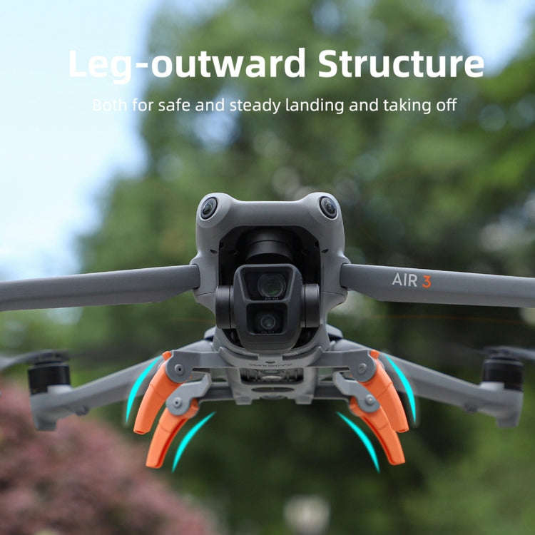 For DJI Air 3S / 3 Sunnylife Landing Gear Extensions Heightened Spider Gears Support Leg (Orange)