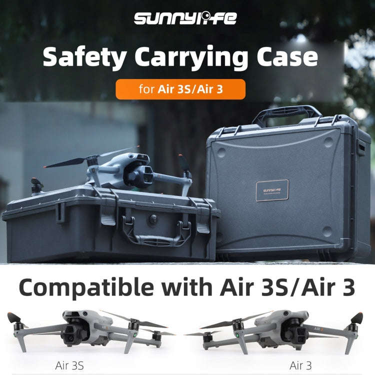 For DJI Air 3S / 3 Sunnylife Safety Carrying Case Large Capacity Waterproof Shock-proof Hard Trav...