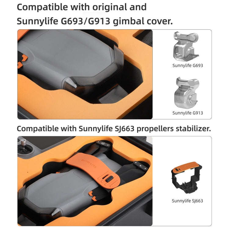 For DJI Air 3S / 3 Sunnylife Safety Carrying Case Large Capacity Waterproof Shock-proof Hard Trav...