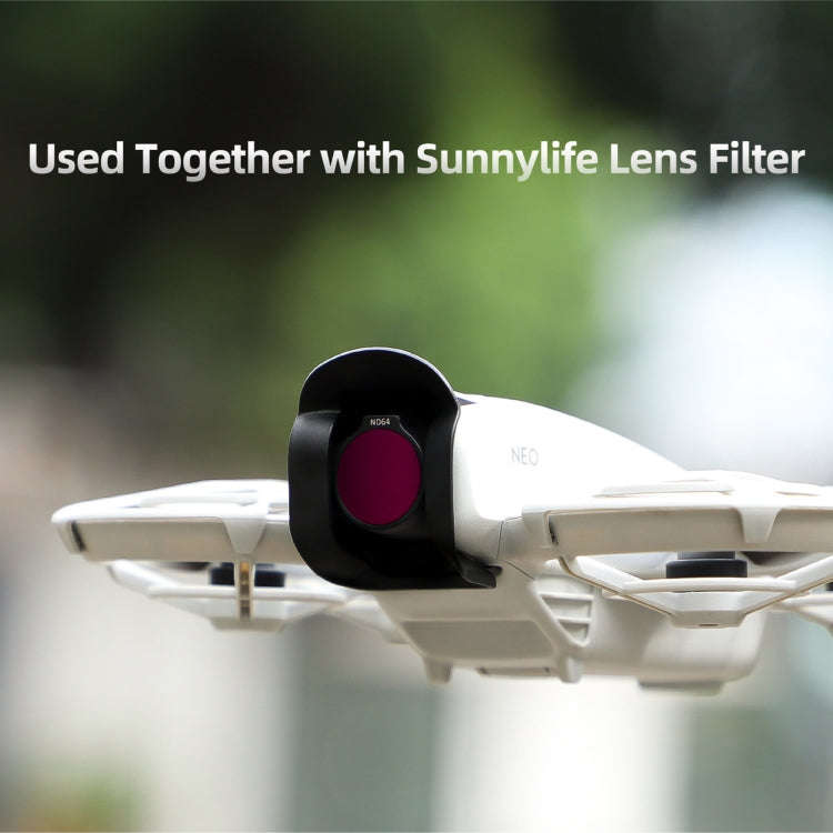 For DJI Neo Sunnylife Lens Hood Anti-glare Lens Cover Sunhood Gimbal Protective Cap (Black)