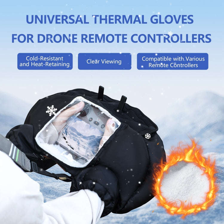 STARTRC Universal Drone Remote Control Winter Warm Gloves (Black)