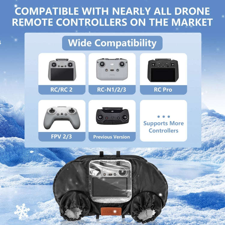STARTRC Universal Drone Remote Control Winter Warm Gloves (Black)