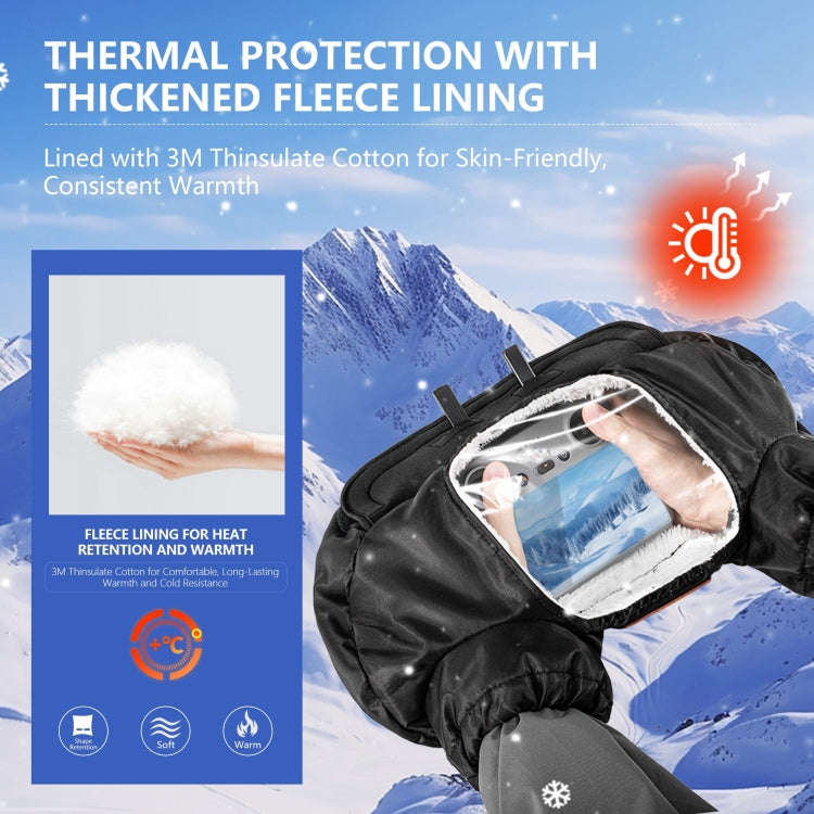 STARTRC Universal Drone Remote Control Winter Warm Gloves (Black)